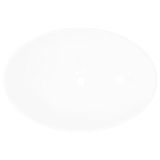 Lavabo bagno lavabo di forma ovale 40 x 33 cm in ceramica bianca 02_0002480