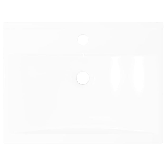 Lavabo da appoggio rettangolare in ceramica 60 x 46 cm Bianco 02_0002486