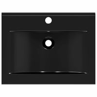 Lavello Bianco-Lavandino-Lavabo in Ceramica di Lusso con Foro Rubinetto 60x46 cm 511398