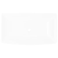 Lavabo rettangolare lavabo da appoggio vasca 71 x 39 cm ceramica bianca 02_0002490
