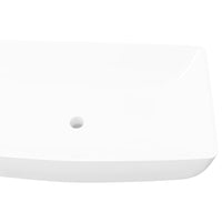 Lavabo rettangolare lavabo da appoggio vasca 71 x 39 cm ceramica bianca 02_0002490