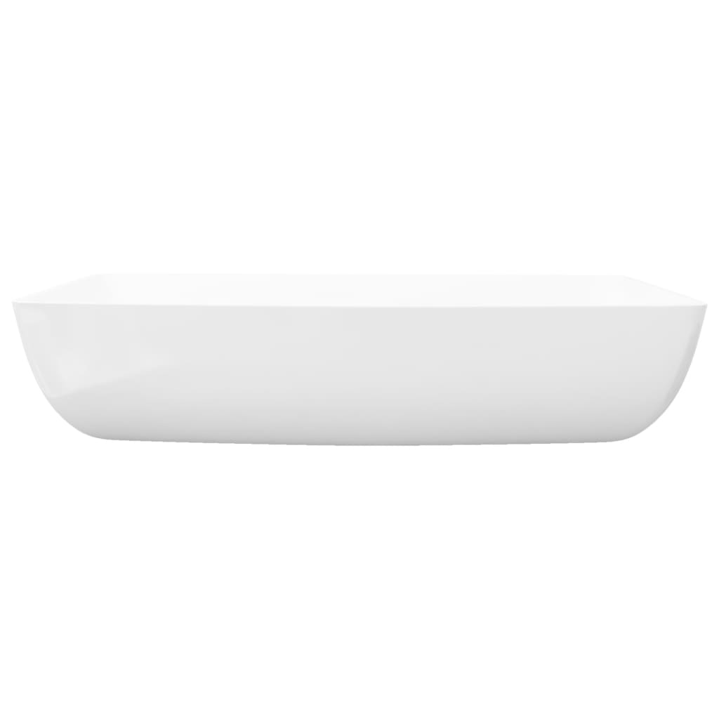 Lavabo rettangolare lavabo da appoggio vasca 71 x 39 cm ceramica bianca 02_0002490