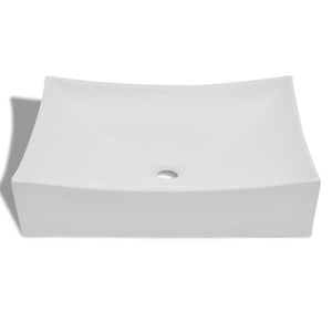 Lavabo bagno in ceramica lavabo lavabo 65,5 x 39 cm bianco lucido 02_0002493