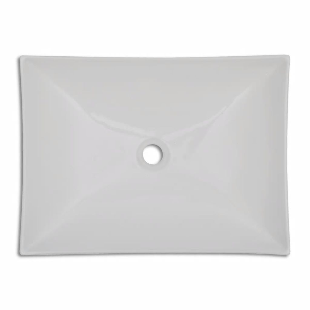 Lavabo bagno in ceramica lavabo lavabo 65,5 x 39 cm bianco lucido 02_0002493