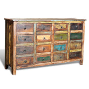 Cassettiera in Massello di Riciclo Stile Anticato 16 Cassetti  cod mxl 61552