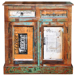 Credenza in Legno di Recupero Vintage con 2 Cassetti e 2 Ante 240952