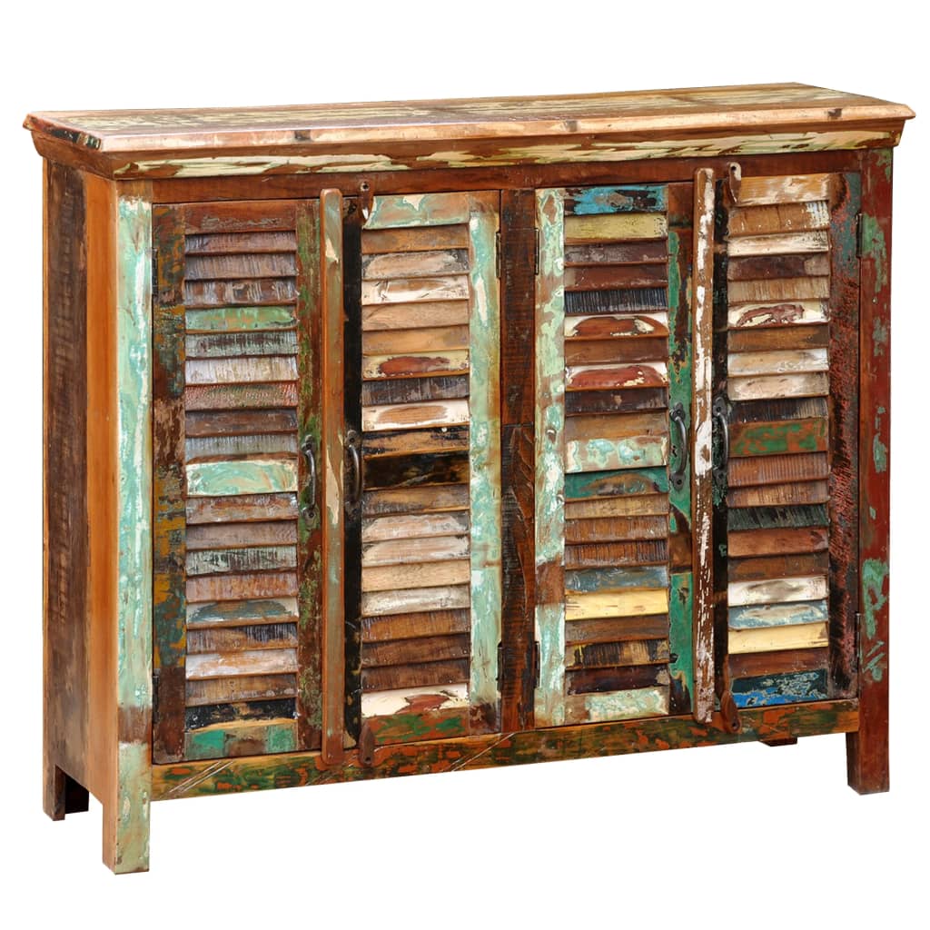 Credenza in Legno Massello di Recupero con 4 Sportelli 240954