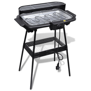 Barbecue elettrico rettangolare da giardino con grill e supporto 40977