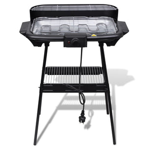 Barbecue elettrico rettangolare da giardino con grill e supporto 40977