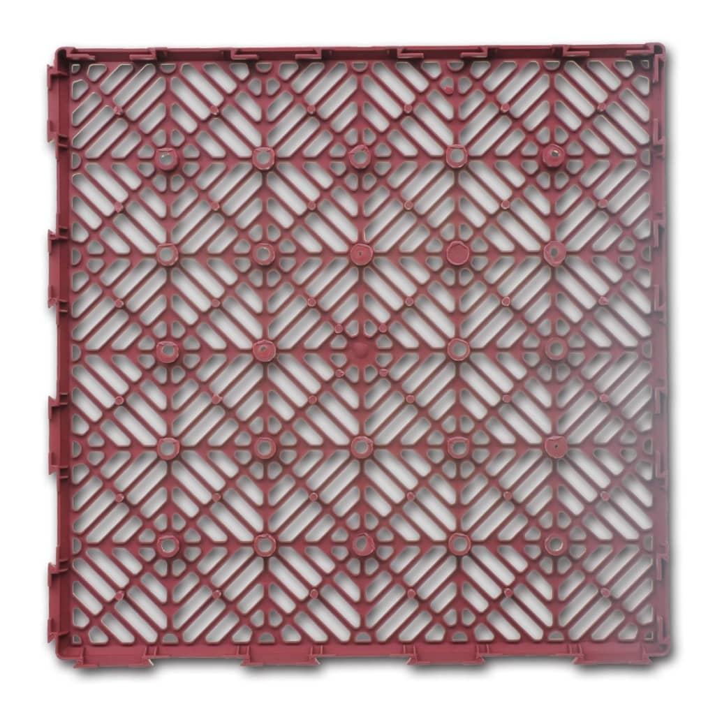 Set Piastrelle in Plastica Pavimentazione Giardino 29x29cm 24pz 40918