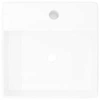 Lussuoso lavabo bagno quadrato con troppopieno 41 x 41 cm in ceramica bianca 02_0002485