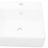 Lussuoso lavabo bagno quadrato con troppopieno 41 x 41 cm in ceramica bianca 02_0002485