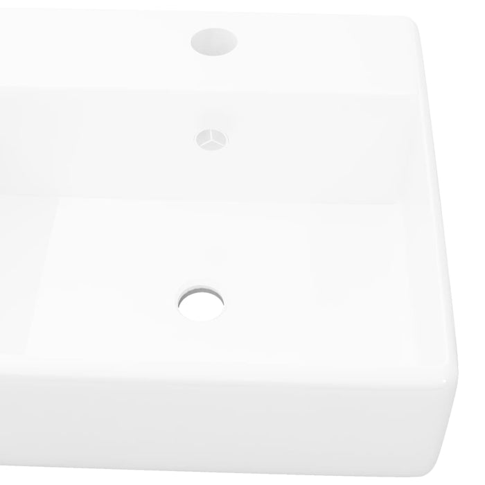 Lussuoso lavabo bagno quadrato con troppopieno 41 x 41 cm in ceramica bianca 02_0002485