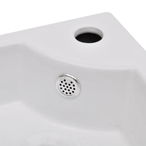 Lavandino-Lavello con Troppopieno 45x32x12,5 cm Bianco