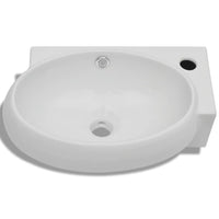 Lavabo bagno in ceramica 41 x 28 cm con foro troppopieno bianco 02_0002492