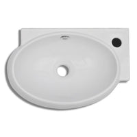 Lavabo bagno in ceramica 41 x 28 cm con foro troppopieno bianco 02_0002492