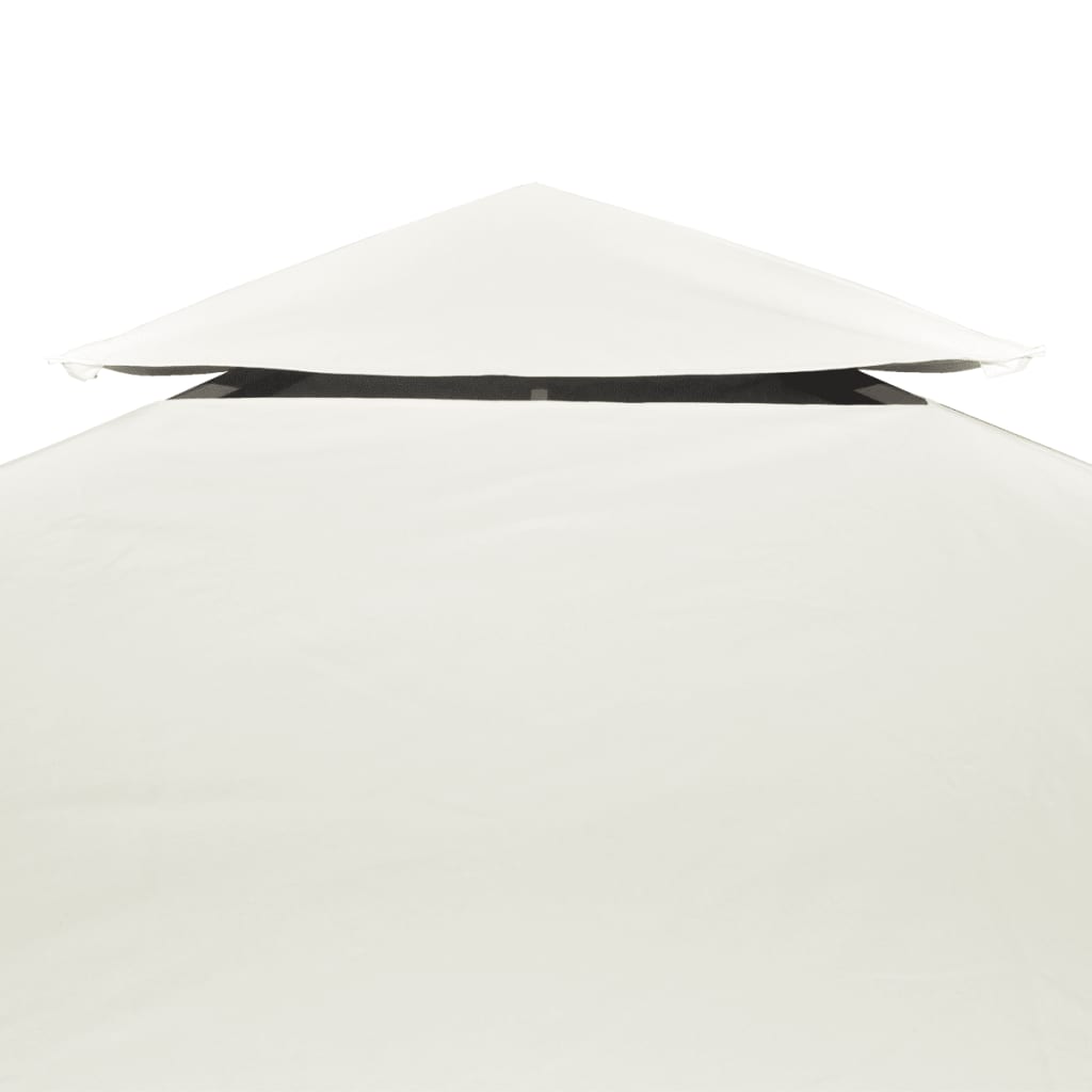 Telo di Ricambio per Gazebo 310g/m² Bianco Crema 3x3m