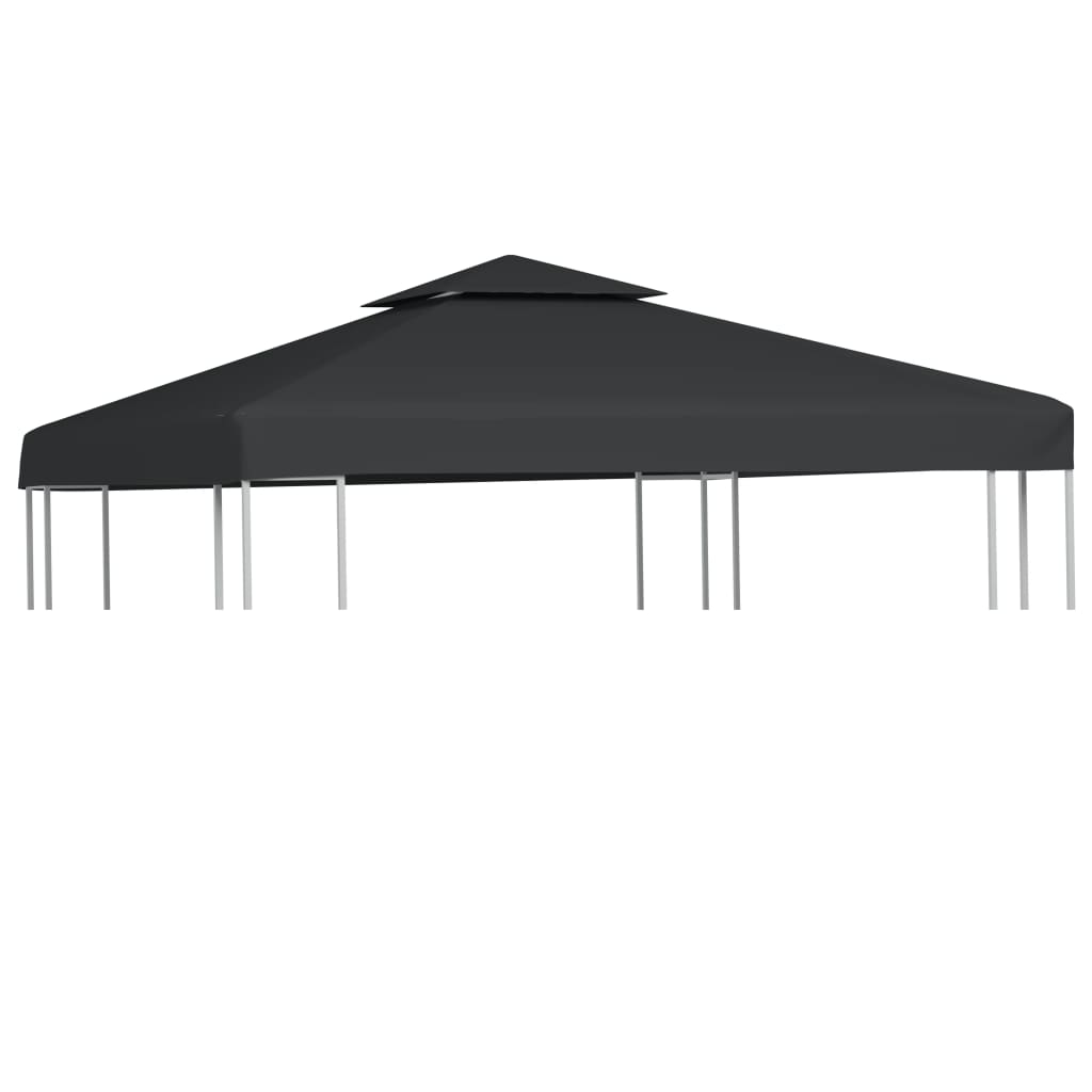 Telo di Ricambio per Gazebo 310g/mÂ² Grigio Scuro 3x3mcod mxl 72956