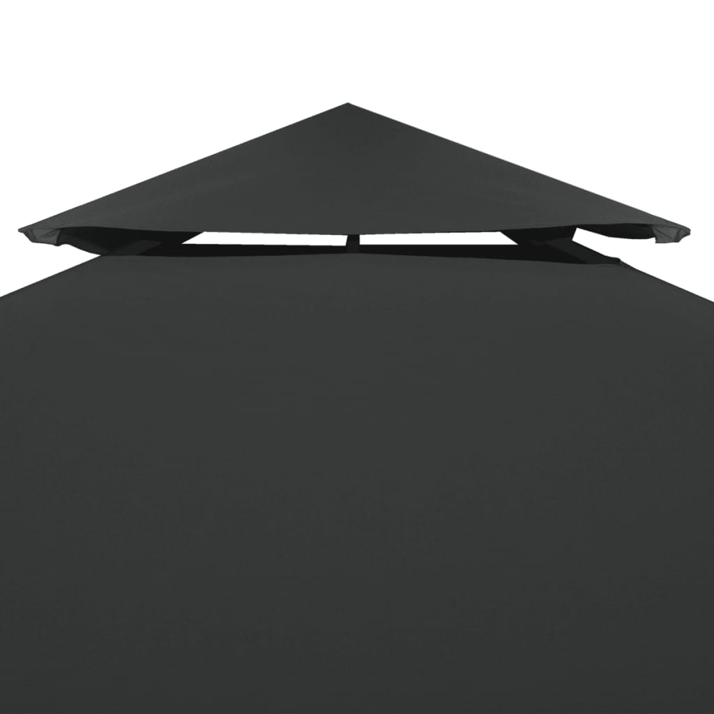 Telo di Ricambio per Gazebo 310g/mÂ² Grigio Scuro 3x3mcod mxl 72956