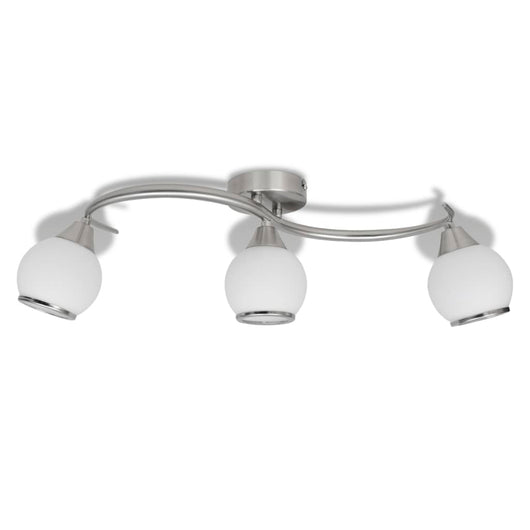 Lampada Soffitto Paralumi Vetro Tubi a Onda per 3 Lampadine E14 240986