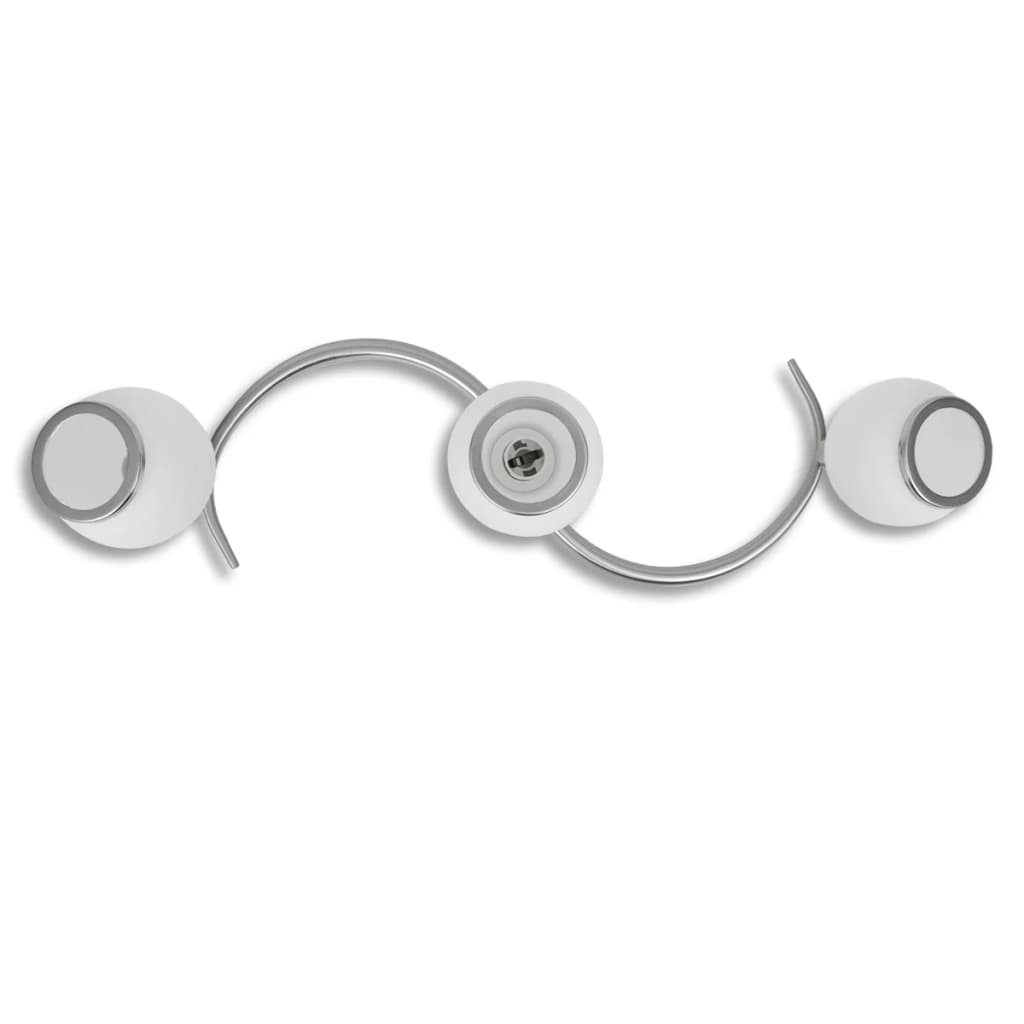 Lampada Soffitto Paralumi Vetro Tubi a Onda per 3 Lampadine E14 240986