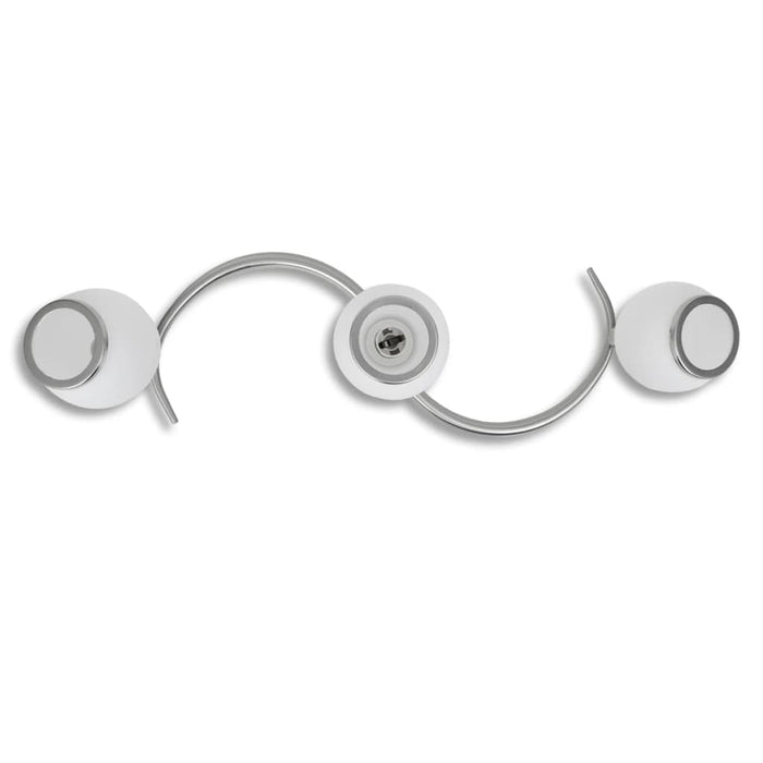 Lampada Soffitto Paralumi Vetro Tubi a Onda per 3 Lampadine E14 240986