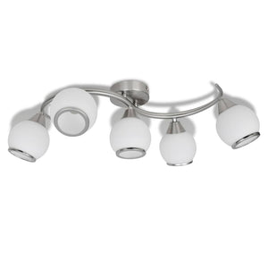 Lampada da soffitto lampadario in vetro per 5 lampadine E14 240987