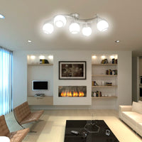 Lampada da soffitto lampadario in vetro per 5 lampadine E14 240987