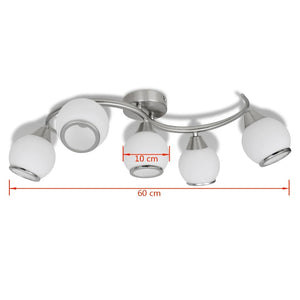 Lampada da soffitto lampadario in vetro per 5 lampadine E14 240987