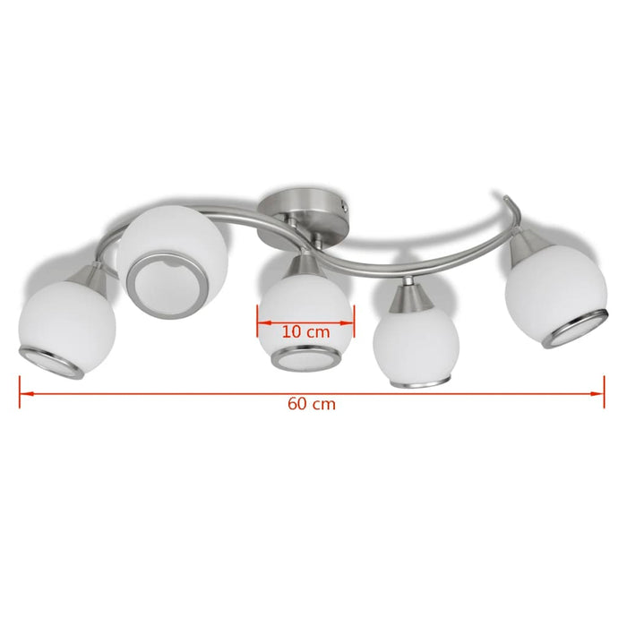 Lampada da soffitto lampadario in vetro per 5 lampadine E14 240987