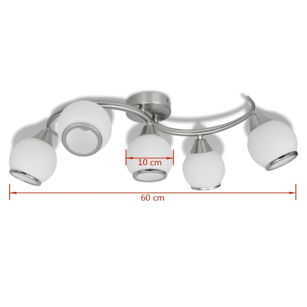 Lampada da soffitto lampadario in vetro per 5 lampadine E14 240987