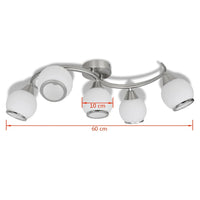 Lampada da soffitto lampadario in vetro per 5 lampadine E14 240987