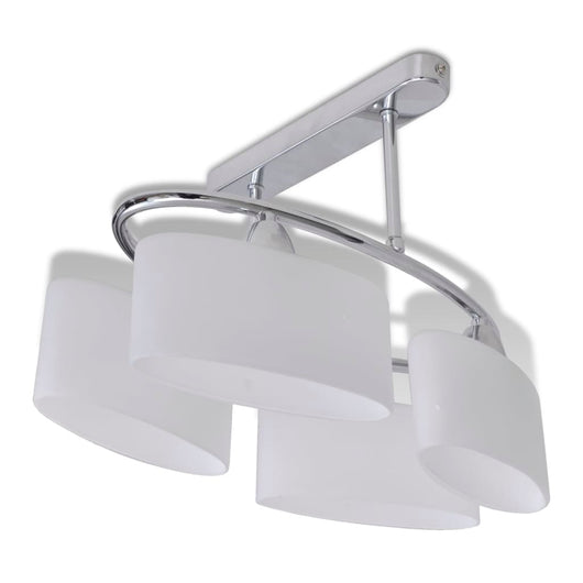 Lampada da Soffitto Ellissoidale Vetro Paralume 4 Lampadine E14 cod mxl 70784