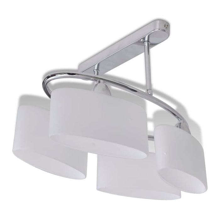 Lampada da Soffitto Ellissoidale Vetro Paralume 4 Lampadine E14 cod mxl 70784