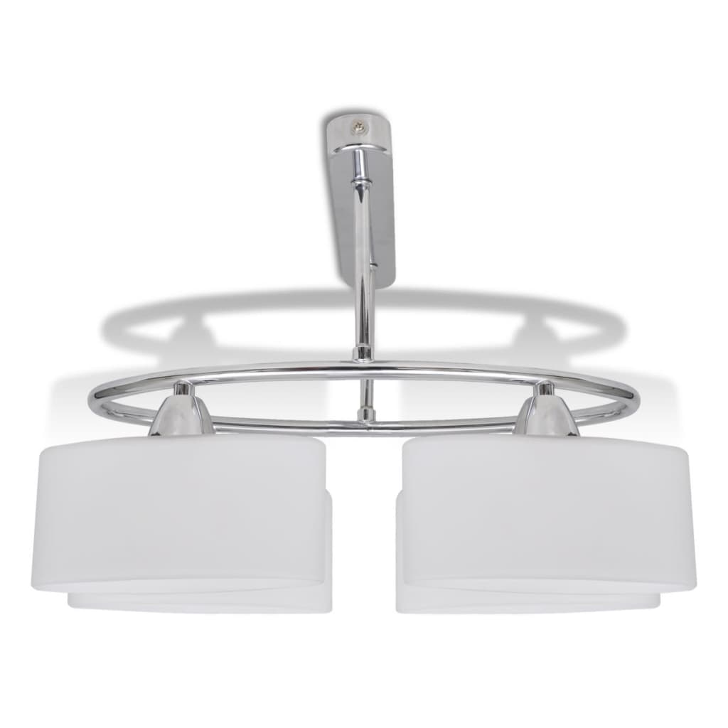 Lampada da Soffitto Ellissoidale Vetro Paralume 4 Lampadine E14 cod mxl 70784