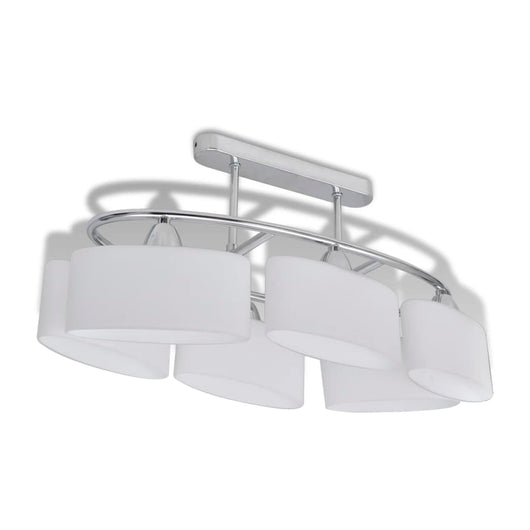 Lampada da Soffitto Paralume Ellissoidale Vetro 6 Lampadine E14cod mxl 102271