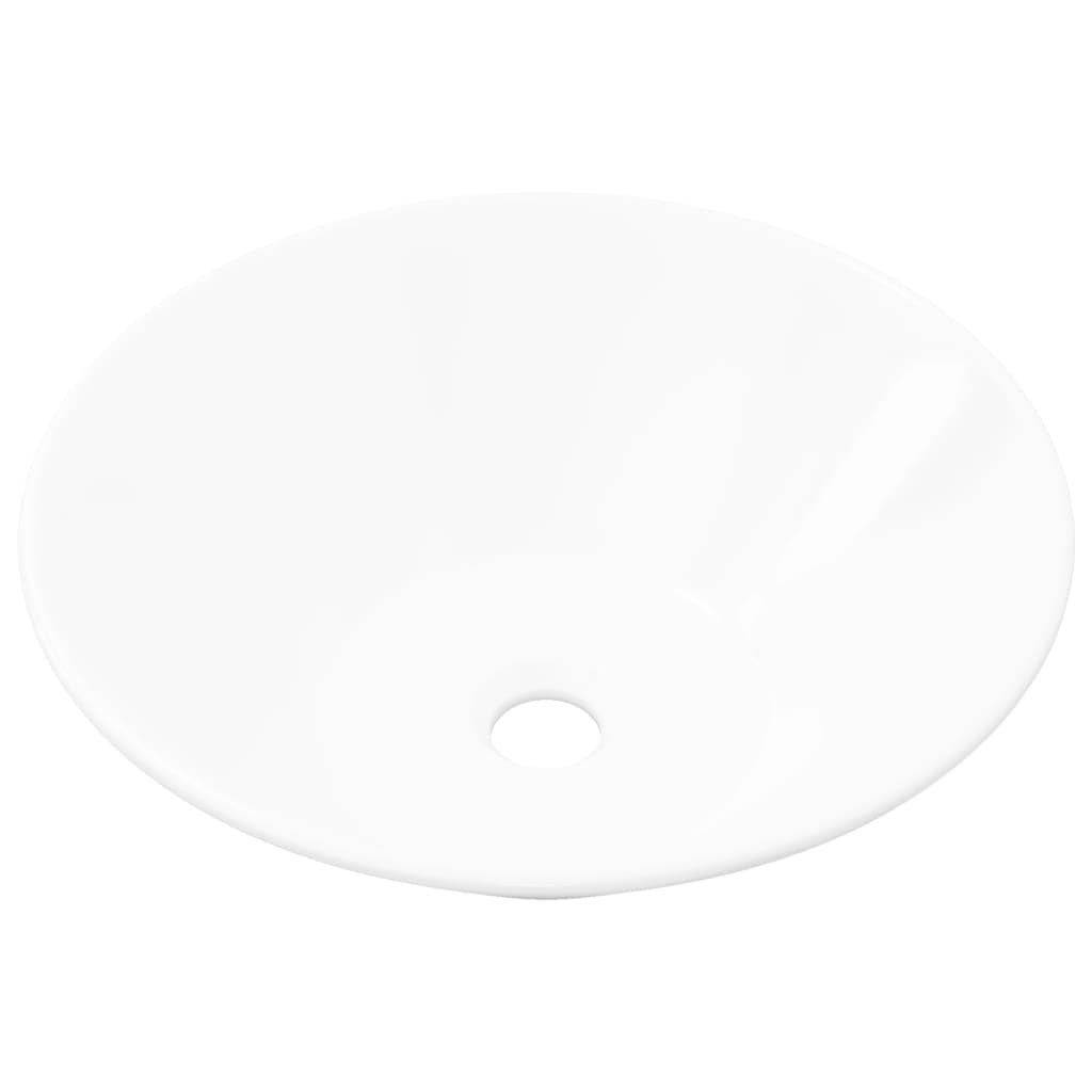 Lavello da Bagno-Lavandino-Lavabo in Ceramica Porcellana Bacino Bianco