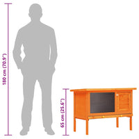 Conigliera all'Aperto Casetta Piccoli Animali 1 Livello Legno 170157