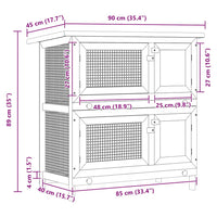 Conigliera all'Aperto Gabbia Piccoli Animali 4 Porte Legno 170159