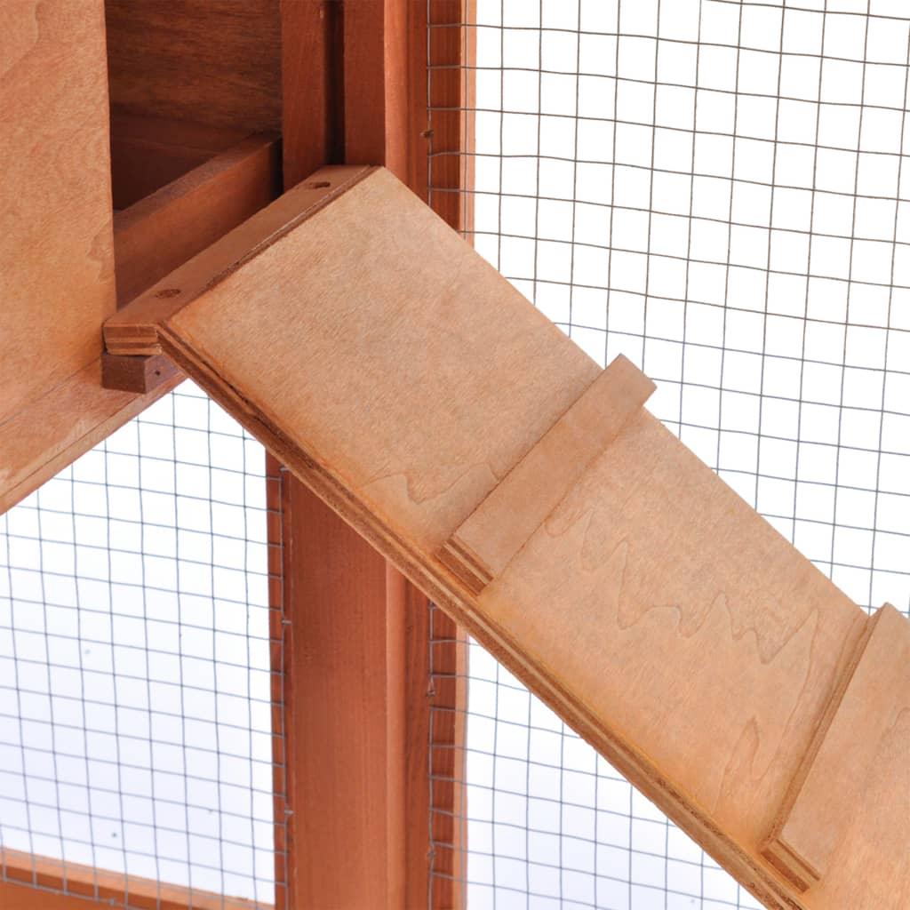 Gabbia da esterno grande 140 x 46 x 85 cm per piccoli animali in legno 02_0000622