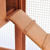 Gabbia da esterno grande 140 x 46 x 85 cm per piccoli animali in legno 02_0000622