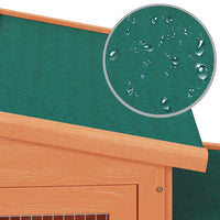 Conigliera Grande all'Aperto per Animali Piccoli Tetto Legno    cod mxl 51821