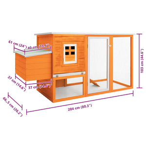 Pollaio all'Aperto con una Casetta di Cova in Legno 170164