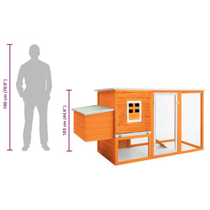 Pollaio all'Aperto con una Casetta di Cova in Legno 170164