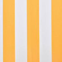Tendone Parasole in Tela Giallo Girasole e Bianco 3x2,5 m