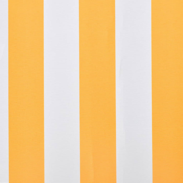 Tendone Parasole in Tela Giallo Girasole e Bianco 3x2,5 m
