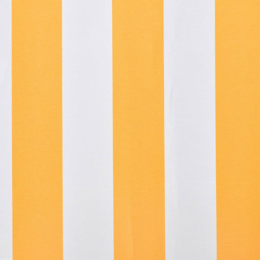 Tendone Parasole in Tela Giallo Girasole e Bianco 3x2,5 m 141016