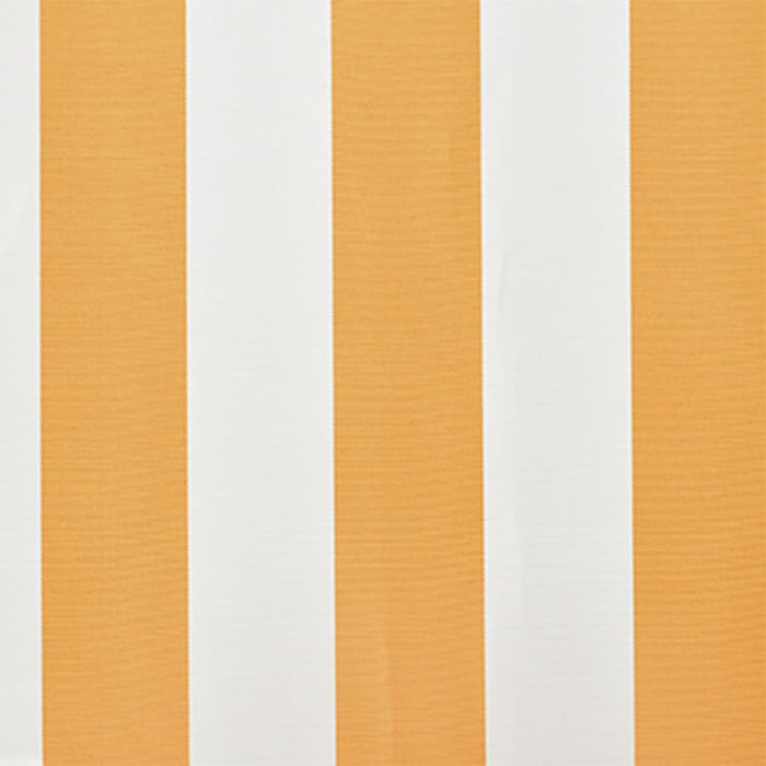 Parasole in Tela Giallo Girasole e Bianco 6x3 m (senza Telaio)