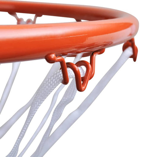 Set Canestro da Basket con Rete Arancione 45 cm 90498