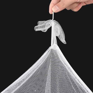 Set zanzariere quadrate per letto con aperture 2 pezzi 50264